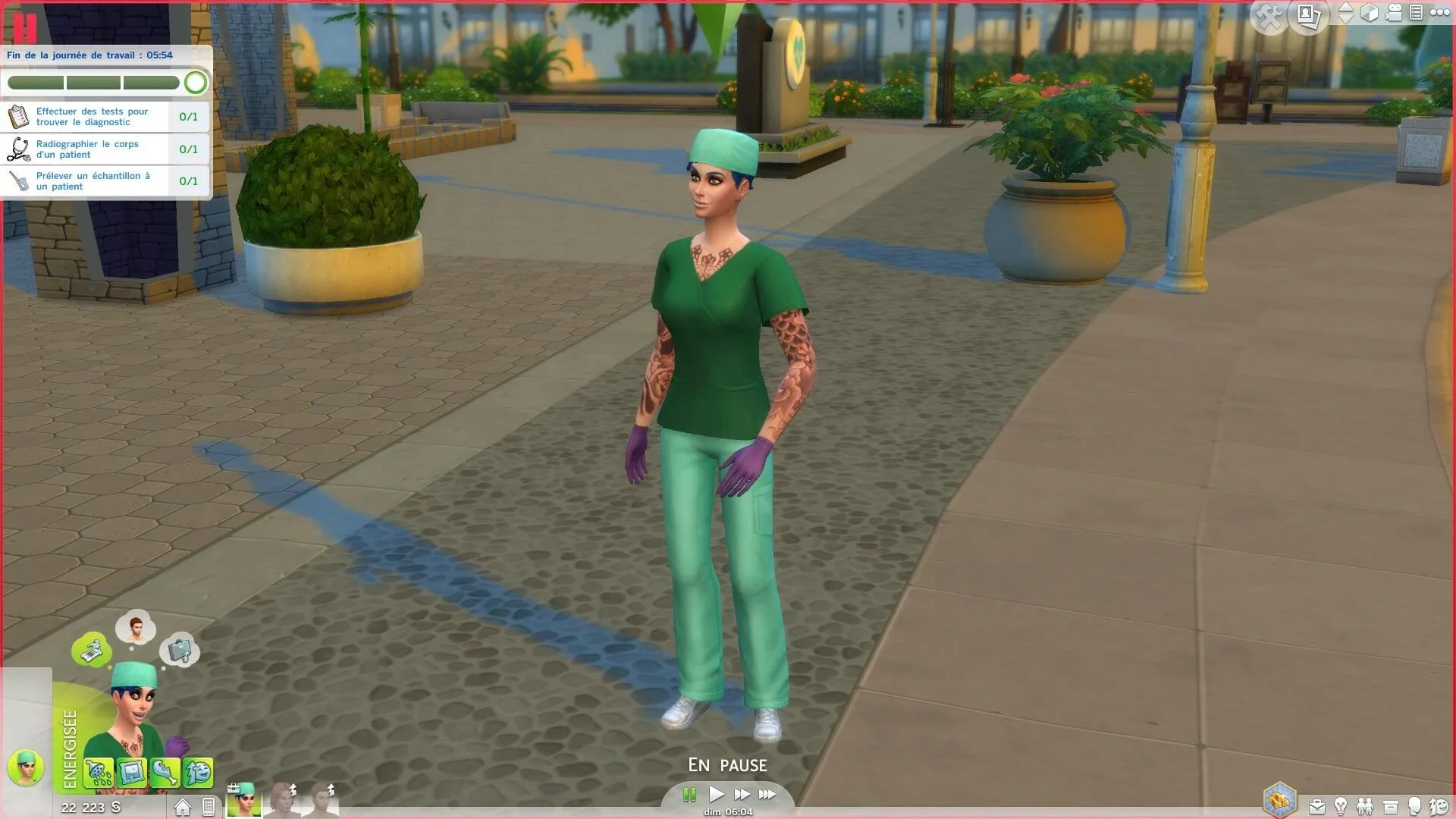 Miss Bobby_Sims 4_au travail